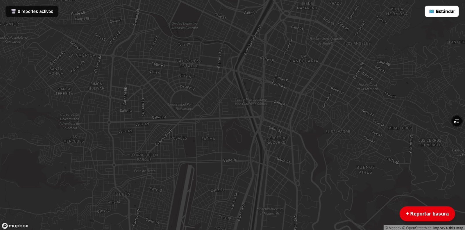 Interfaz de EcoMed, aplicación web desarrollada por Juan José García